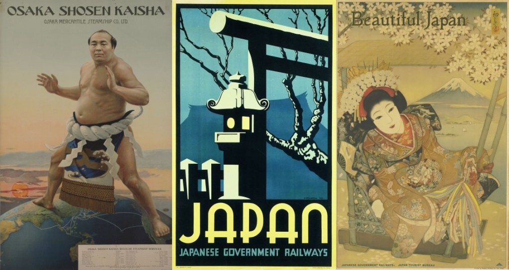 Exhibit of retro Japanese tourism posters